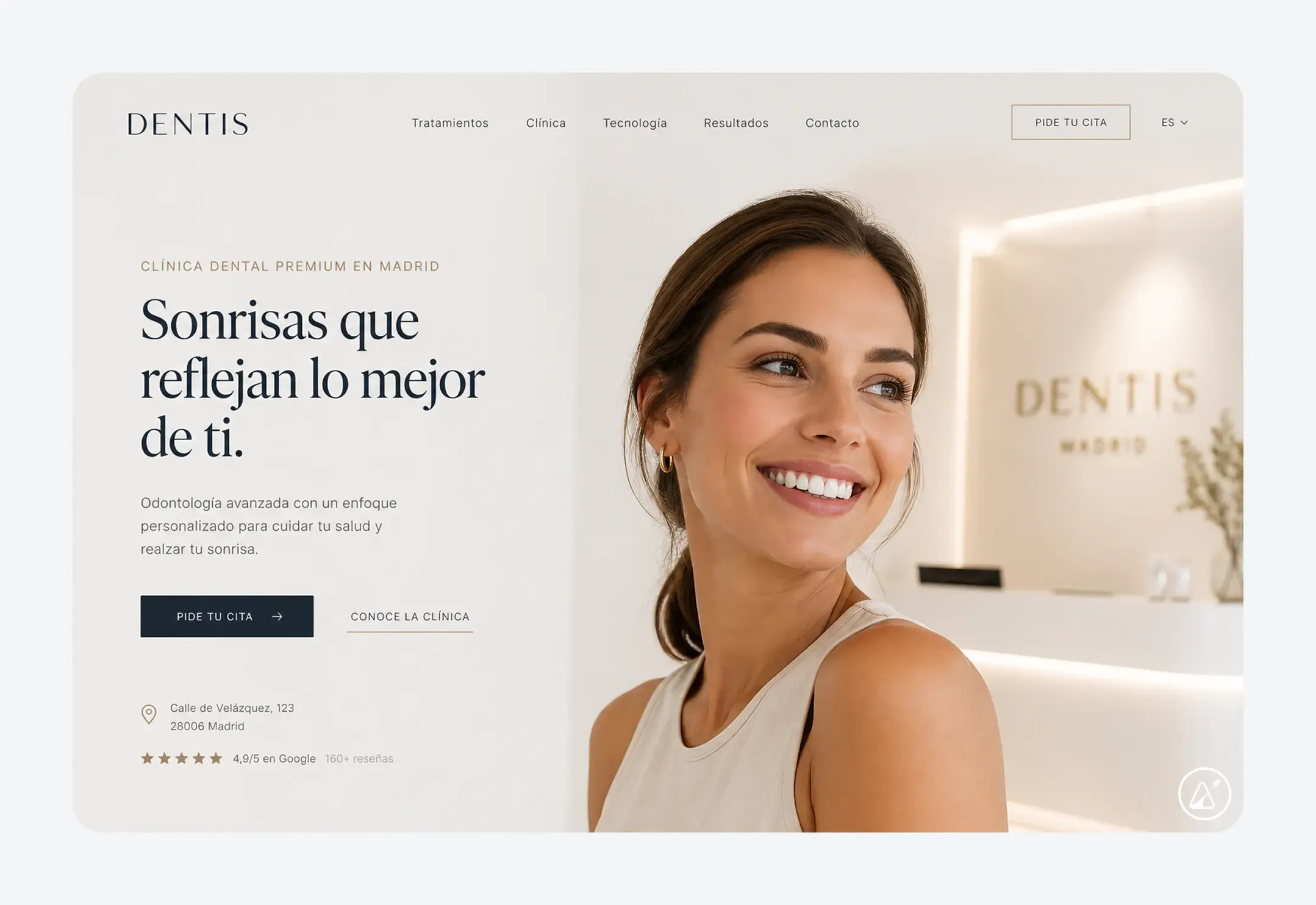 Ejemplo de diseño web para una clínica dental