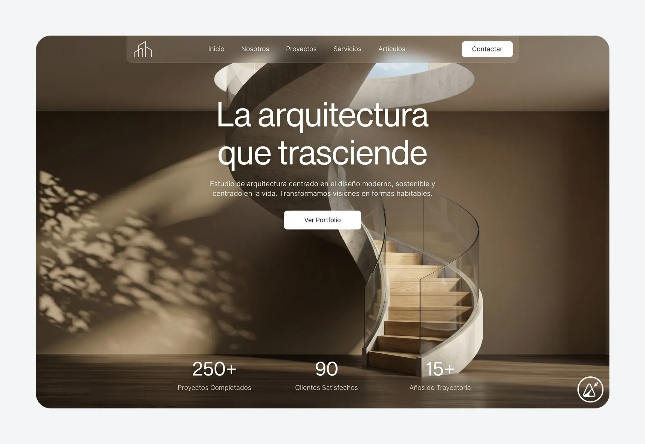 Ejemplo de diseño web para un estudio de arquitectura
