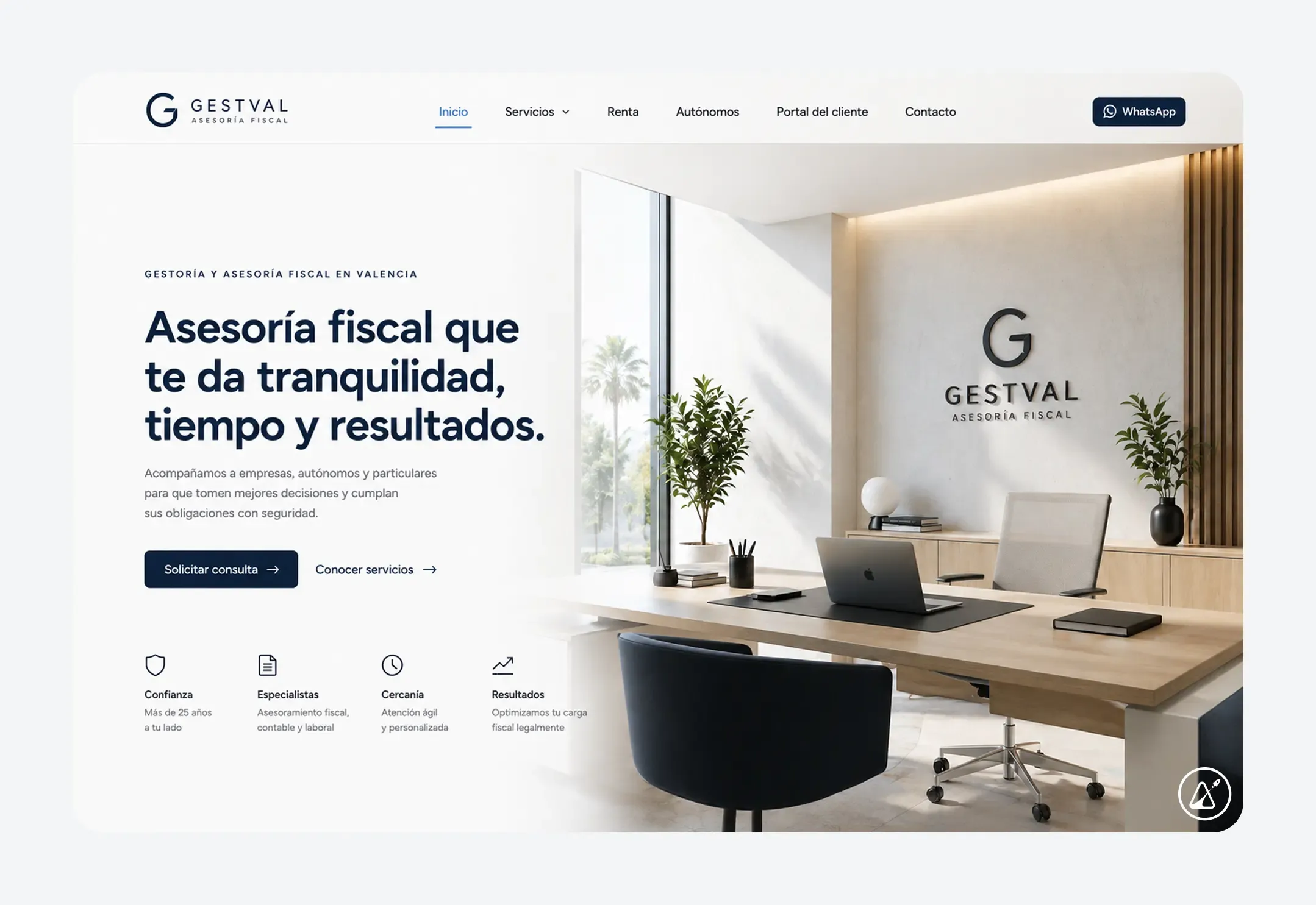 Ejemplo de diseño web para una gestoría